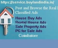 Post Real Estate Land Property for Buy Classified Ads in Coimbatore